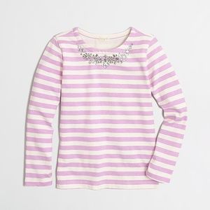 Girls Crewcuts Jeweled Long Sleeved Shirt